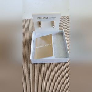 Michael Kors Baquette Crystals Bar Stud Earrings